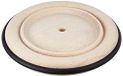 Rayher 6122300 Houten wiel, beuken natuur, onbehandeld, met zwarte rubberen banden, diameter 12 cm, boring 6 mm ø, houten wielen met rubberen ring van rubber