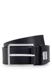 BOSS Leren Riem Elio Sz35 Leather Belt W80 Black Zwart