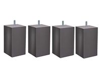 Margot Pacha lattenbodem, 4 stuks, hout, grijs-taupe, 9 x 9 x 17 cm
