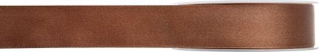 Merkloos Santex Satijnen Lint - Bruin - 1 cm x 25 meter