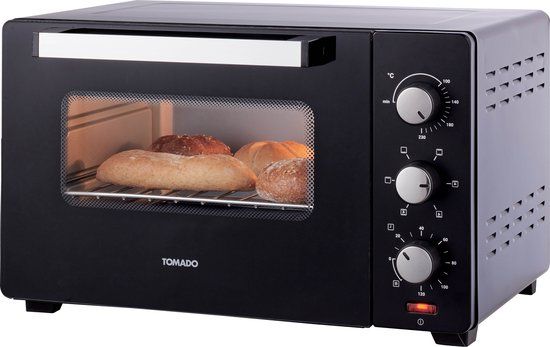 Tomado TEO3000B - Vrijstaande heteluchtoven - 30 Liter - 1600W - Zwart