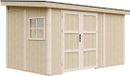 Timbela M939B - LP SmartSide Tuinhuis op houtbasis - 8,68 m² - 248x412xH231 cm - zonder vloer en zijwand (totaal 3 wanden)