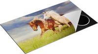 Chefcare Inductie Beschermer Bruin en Wit Paard in de Wei - 89,6x51,6 cm - Inductie Mat