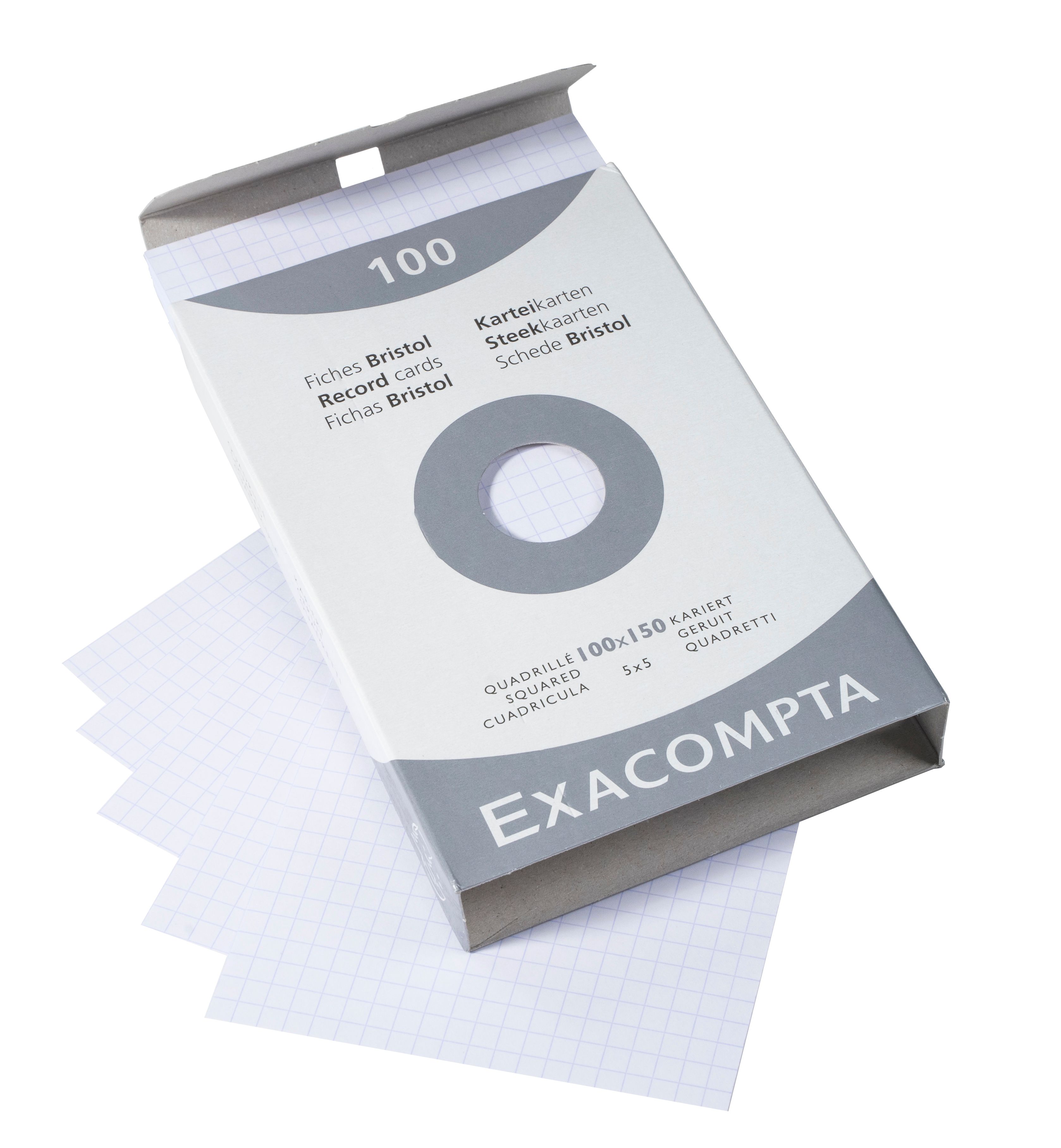 Exacompta System Card 100 x 150 mm Ruled White
