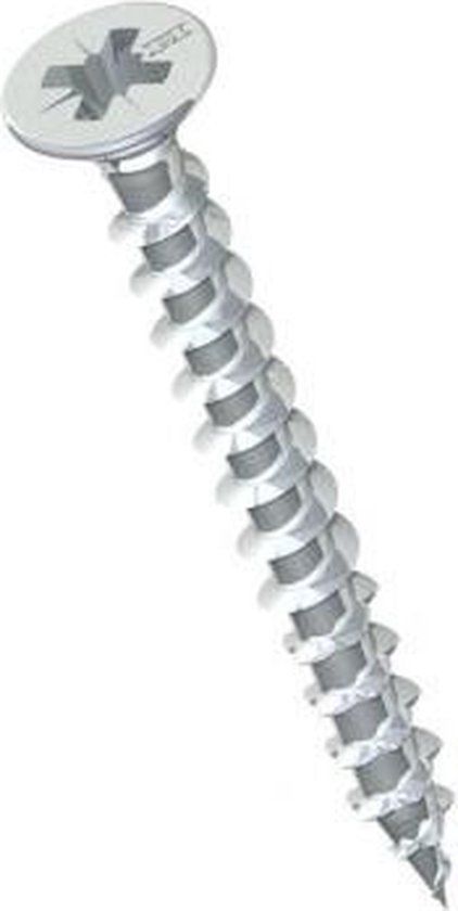 Deltafix Spaanplaatschroeven 3,0 x 12 mm Verzinkt Platkop Kruiskop-PZD-2 60 stuks