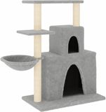 vidaXL Kattenmeubel met sisal krabpalen 83 cm lichtgrijs