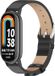 By Qubix Qubix PU Leren Bandje Zwart met Zwarte Aansluiting voor Xiaomi Smart Band 8 / 9 / 10