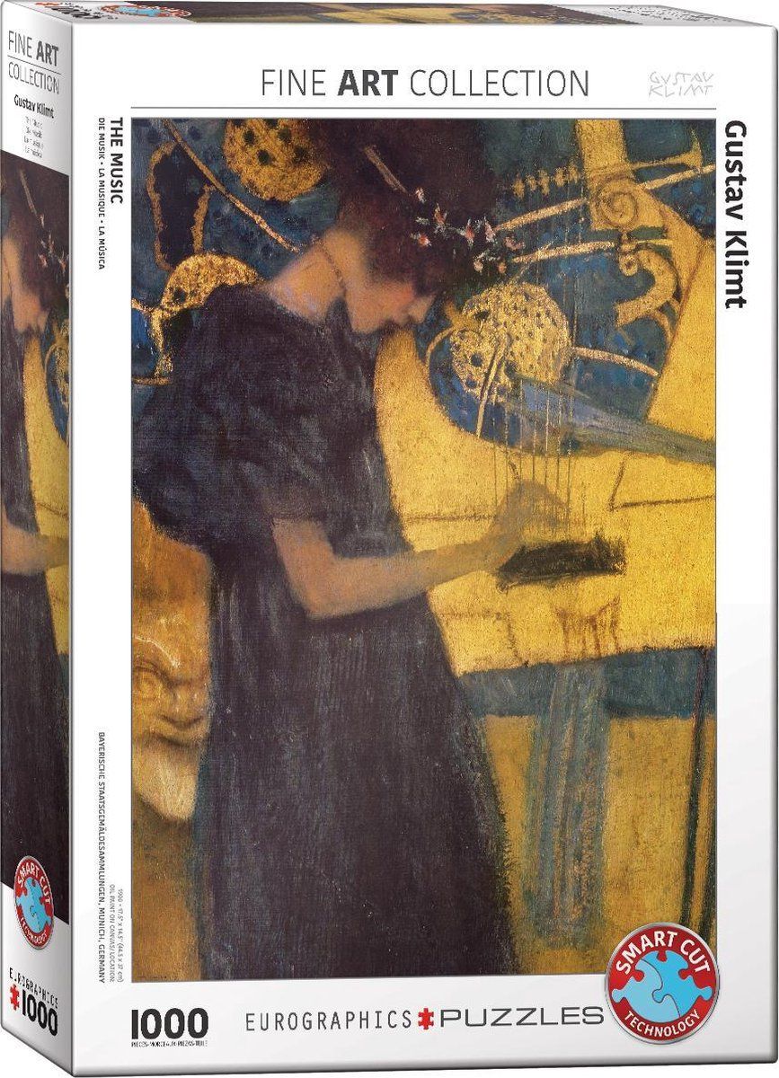 Eurographics Puzzel 1000 stukje - The music - Gustav klimt - multi