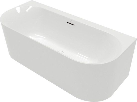 Villeroy & Boch Loop & Friends Half Vrijstaand Bad - 180x80cm - Wit Glans