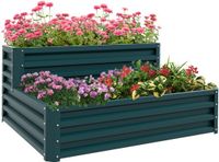 Outsunny Tuinbed Gegalvaniseerd staal 120x101x58cm Groen