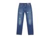 LEVI'S 501 Original Jean Femme Indigo Foncé Destructé - Lavage Foncé