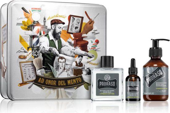 Proraso Gift Set Beard Care Cypress and Vetiver - 3-Piece Set