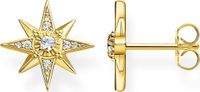 Thomas Sabo Dames Oorknoppen Zirconia Geel Goud 925 Zilver H2081-414-14