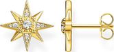 Thomas Sabo Dames Oorknoppen Zirconia Geel Goud 925 Zilver H2081-414-14