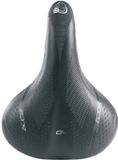 Selle Bassano Fietszadel Volare XXL BigCity elastomere demping - zwart