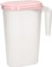 Plasticforte Waterkan - Sapkan - transparant/roze - met deksel - 1.6 liter - kunststof