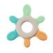 nip – Bijtring | Duurzame bijtring voor baby's vanaf 3 maanden gemaakt van meer dan 65% natuurlijke grondstoffen. Voor zachte massage van tandvlees, tong en tandjes | Turquoise/Groen/Oranje