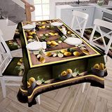 PETTI Artigiani Italiani Tafelkleed, keukentafellaken, design citroenen X18-zits (140 x 360 cm), 100% Made in Italy