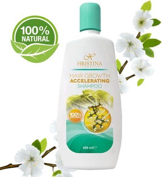 Hristina 100% Natuurlijke Shampoo Haargroei Versneller en Dikker Glanzend haar *Gecertificeerd* 400 ML