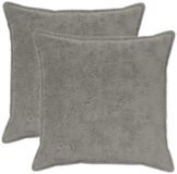 vidaXL - Kussensloop - 2 stuks - Lichtgrijs - 70 x 70 cm