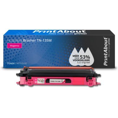 PrintAbout Huismerk Brother TN-135M Toner Magenta - Compatibel - Hoge capaciteit
