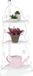 Merkloos Relaxdays bloemenstandaard binnen - 3 etages - metaal - wit - 82,5x31x31 cm