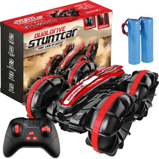VERTREX RC Bestuurbare Auto - Afstandsbestuurbare Auto - Race Auto Radiografisch - Offroad - Waterdicht - Extra Accu - Rood/Zwart