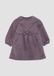 s.Oliver Kinderjurk met strik, lange mouw, ronde hals, A-lijn, katoen/polyester, glitter, knopen, sering, maat 62