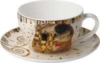 Goebel - Gustav Klimt | Kop en schotel De Kus | Porselein - 250ml