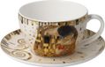 Goebel - Gustav Klimt | Kop en schotel De Kus | Porselein - 250ml