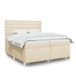 Maison Exclusive - Sommier à lattes de lit avec matelas Crème 200x200 cm Tissu