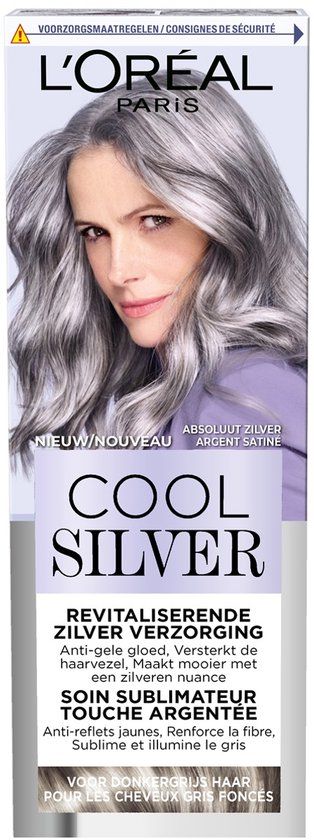 L'Oréal Paris Cool Silver - Revitaliserende Zilververzorging - Anti-gele gloed - Voor Donkergrijs Haar - Absoluut Zilver