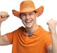 Boland Sunny Cowboyhoed voor volwassenen, oranje