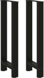 vidaXL Bartafelpoten, zwart, 2 stuks, 40 x (100-101) cm, staal
