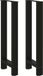 vidaXL Bartafelpoten, zwart, 2 stuks, 40 x (100-101) cm, staal