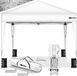 tillvex Paviljoen, 3 x 3 m, waterdicht, pop-upvouwtent, in hoogte verstelbaar, tuintent, uv-bescherming 50+, partytent met tas (wit)