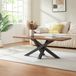 [en.casa] Pied de table Umala acier 80x49x43 cm noir