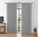 Joydeco Verduisterende verduisterende gordijnen van imitatielinnen voor slaapkamer, lichtgrijs, 100% verduisterende gordijnen 228,6 cm lang, effen thermisch geïsoleerde raamgordijnen, luxe decoratie