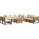 Maison Exclusive - Ensemble de meubles de jardin 9 pièces avec canapé et coussins, en bois d'acacia massif
