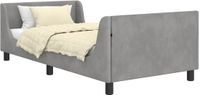 vidaXL Lit pour enfants avec tête de lit Gris clair 80 x 200 cm Velours