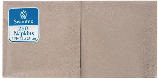 Swantex Kraft Cocktailservetten Composteerbaar 25cm (2000 Stuks)