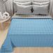 PETTI Artigiani Italiani - Quilt voor eenpersoonsbed, licht dekbed, tweezijdig, sprei, licht zomerdekbed, lichtblauw-grijs