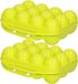 Plasticforte Eierdoos - 2x - organisateur de réfrigérateur porte-œufs - 12 œufs - vert - plastique - 20 x 19 cm