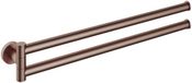 Hotbath Cobber porte-serviettes pivotant pour 2 serviettes cuivre brossé PVD