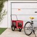 Maison Exclusive - Remorque de vélo pour chien, rouge et noir. Fabriqué en tissu Oxford et en métal
