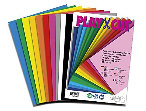 PLAY-CUT Kleikarton, 25 x 35 cm, 220 g/m2, 50 vellen, 10 kleuren