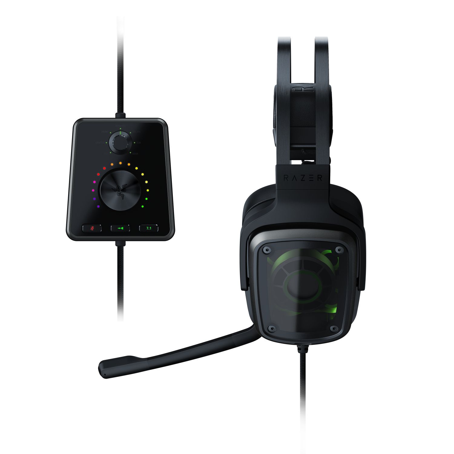 Merkloos Razer Tiamat 7.1 V2 Headset | Bedraad | Hoofdband | Gamen | USB Type-A | Zwart