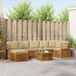 vidaXL Acacia Hout Hoek Loungeset Naturel et Beige 7 places