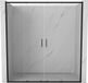 Mexen Exo porte de douche coulissante double 170 cm, transparent, noir
