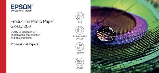 Epson Production Photo Paper Glossy 200 24" x 30m